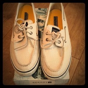 Sperry Bahama White Sequins flats